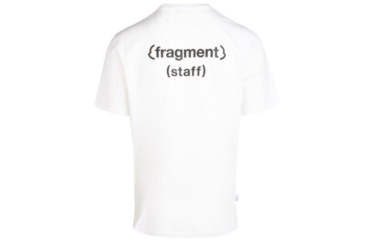 Lookbook Moncler x Fragment Design Kemeja-T Putih Cetak Huruf Crewneck F209U8C708108392B001