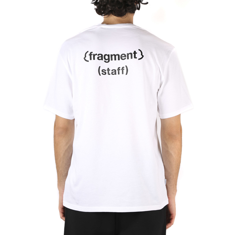 Purchase Moncler x Fragment Design Kemeja-T Putih Cetak Huruf Crewneck F209U8C708108392B001