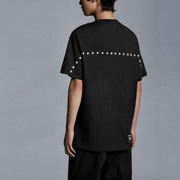 Moncler Fragment FW21 Star Letter Print Black Crewneck Tee . G209U8C000038392B999 圖 4