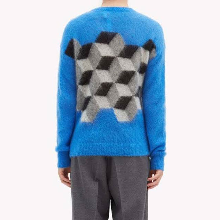 Shop モンクレール × フラグメント 藤原ヒロシ ダイヤモンドパターン セーター ブルー メンズ F209U9C70200A9486707