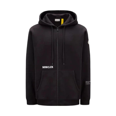 Moncler Fragment Hiroshi Fujiwara FW22 Logo Patch Zip Hoodie Jacket Black Unisex. H209U8G00006M2372999