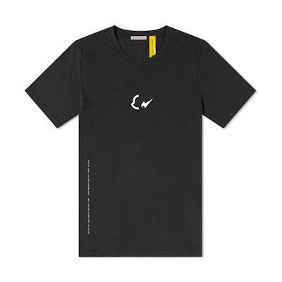 Moncler Fragment Hiroshi Fujiwara Lightning Logo Black T-Shirt Unisex. 8C000058392B999