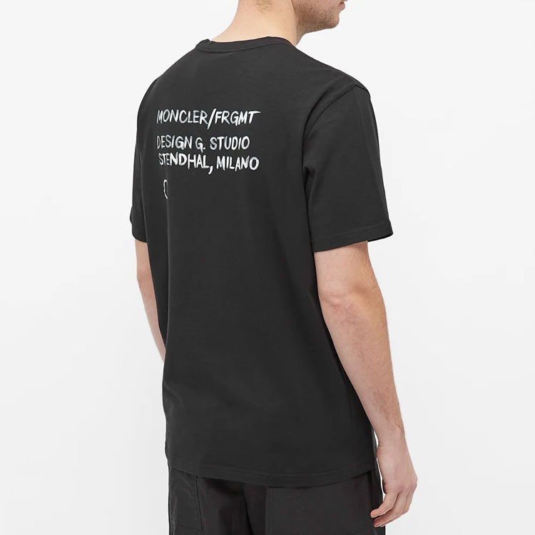 Lookbook Moncler x Fragment Hiroshi Fujiwara Baju Hitam Logo Petir Unisex. 8C000058392B999