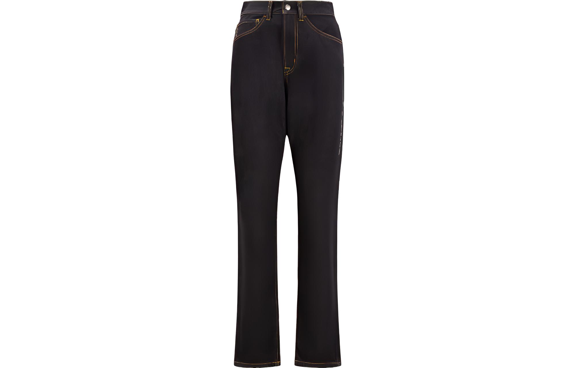 Moncler x FRGMT Hiroshi Fujiwara Collab Letter Print Jeans Unisex Black I209U2A00004M308777A