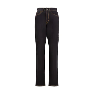 Moncler FRGMT Hiroshi Fujiwara Collab Letter Print Jeans Unisex Black I209U2A00004M308777A