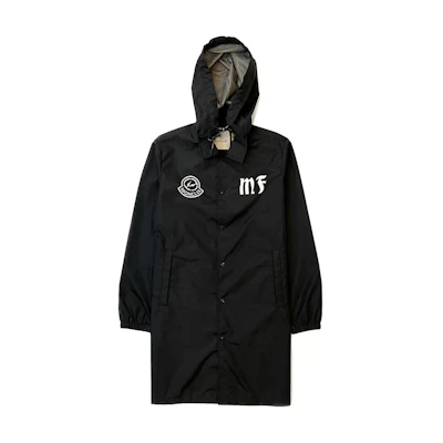 Moncler FRGMT Hiroshi Fujiwara Downbeat Letter Hooded Jacket Black Coat. E109U420005053558999