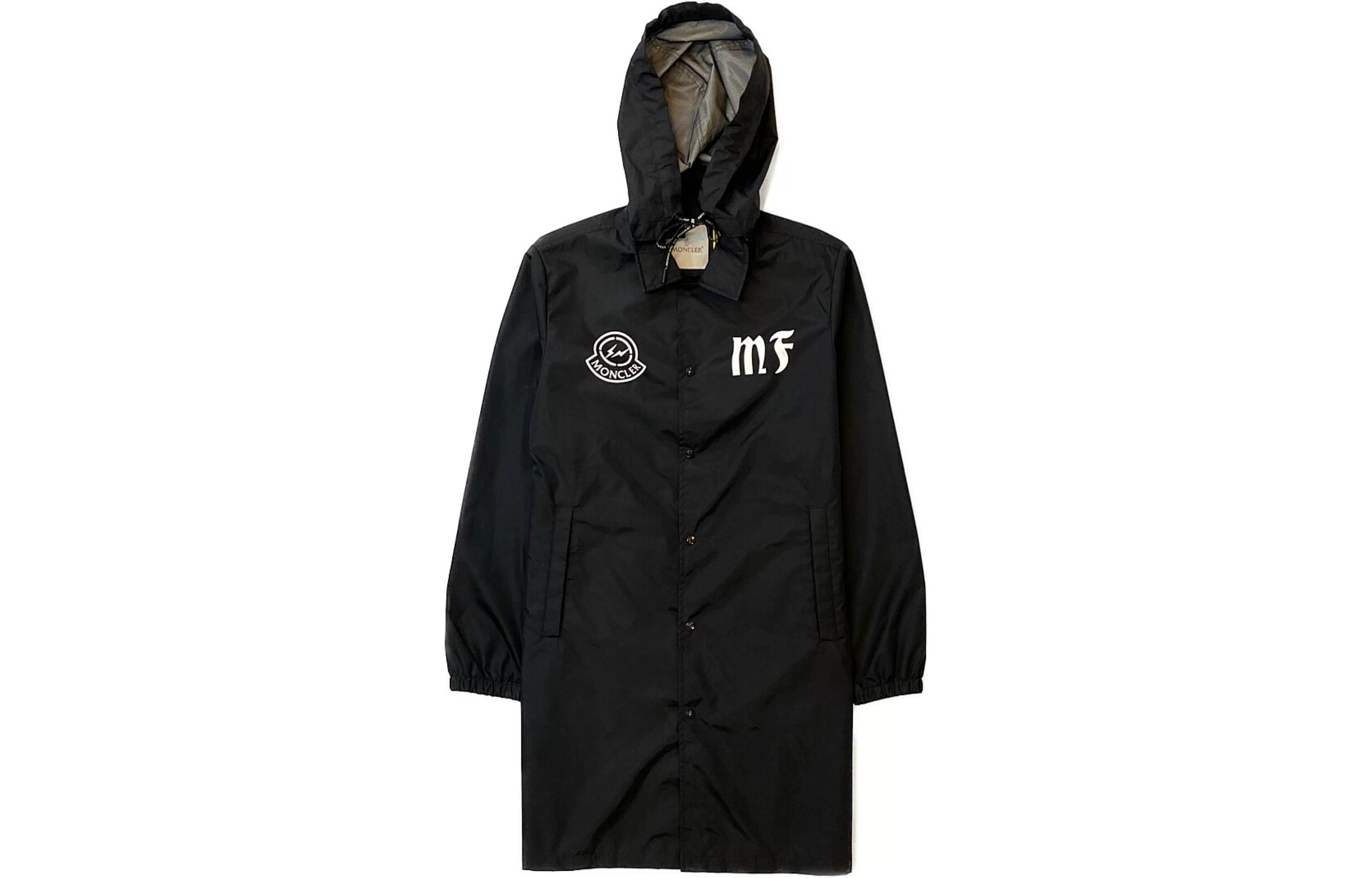 Moncler FRGMT Hiroshi Fujiwara Downbeat Letter Hooded Jacket Black  Coat. E109U420005053558999 圖 2