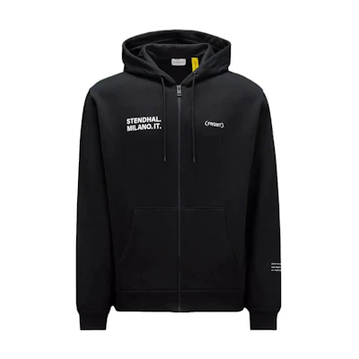 Moncler FRGMT Hiroshi Fujiwara Logo Print Zip Hoodie Unisex Black. I209U8G00001M2372999