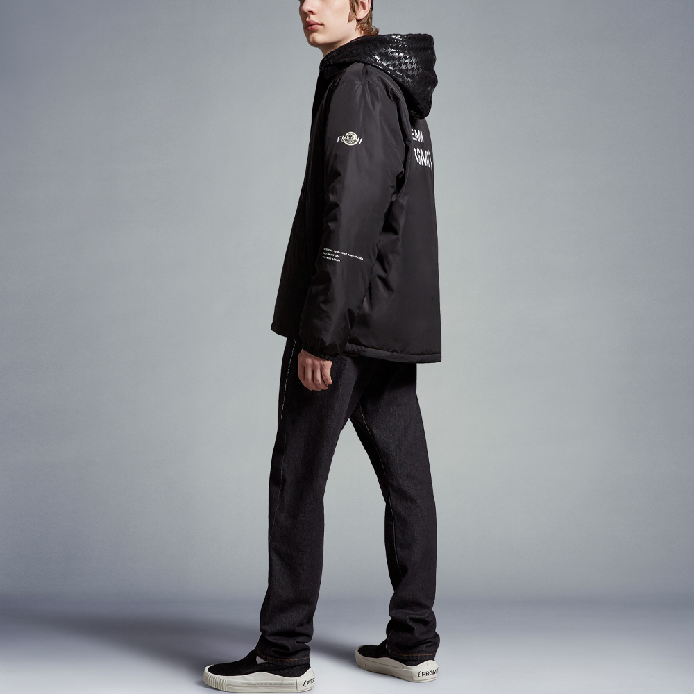 Moncler FRGMT SS23 Black Baseball Jacket with Back Letter Logo Unisex. I209U1A00010M3088999 圖 5