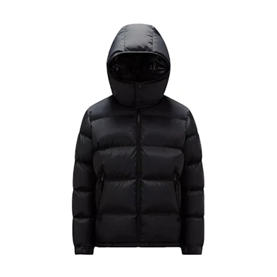 Moncler FRGMT SS23 Black Logo Puffer Jacket Unisex Collab Hoodie Style. I209U1A00001M3235999