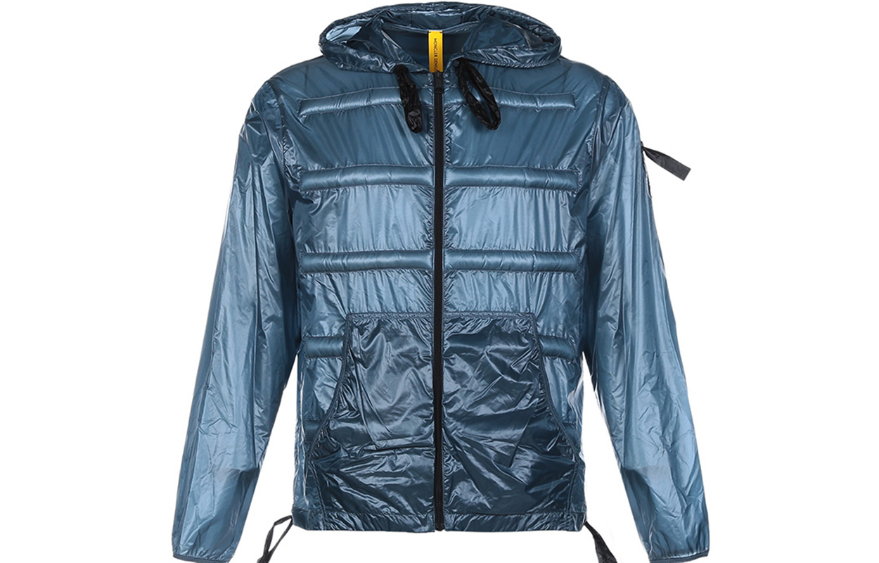 Moncler Genius Gray Blue Logo Hoodie Lightweight Jacket F209H1A70210C0624720 圖 2