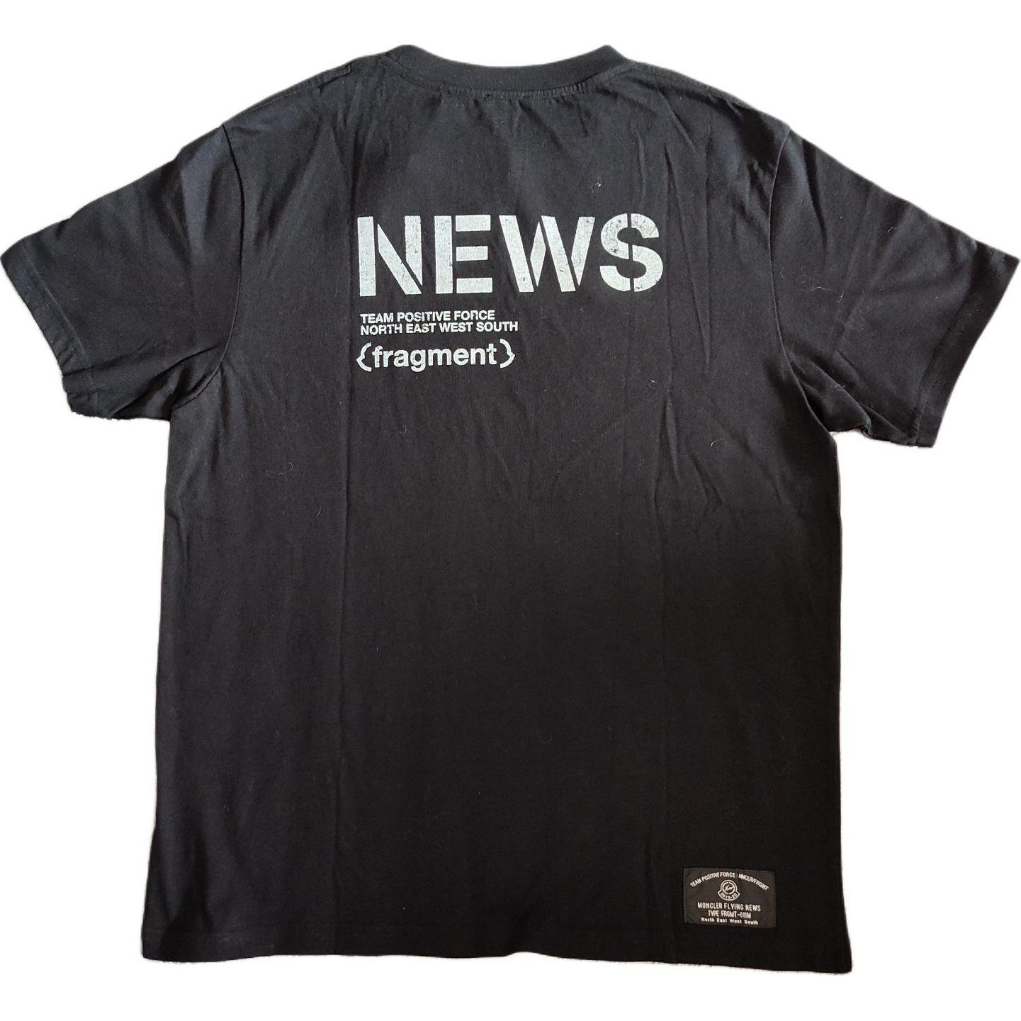 Moncler Hiroshi Fujiwara Collab Letter Print Black Crewneck T-Shirt E209U80024508392B999 圖 3