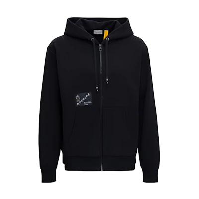 Moncler Hiroshi Fujiwara FRGMT Logo Print Zip Hoodie Black Jacket 8G00015809F4999