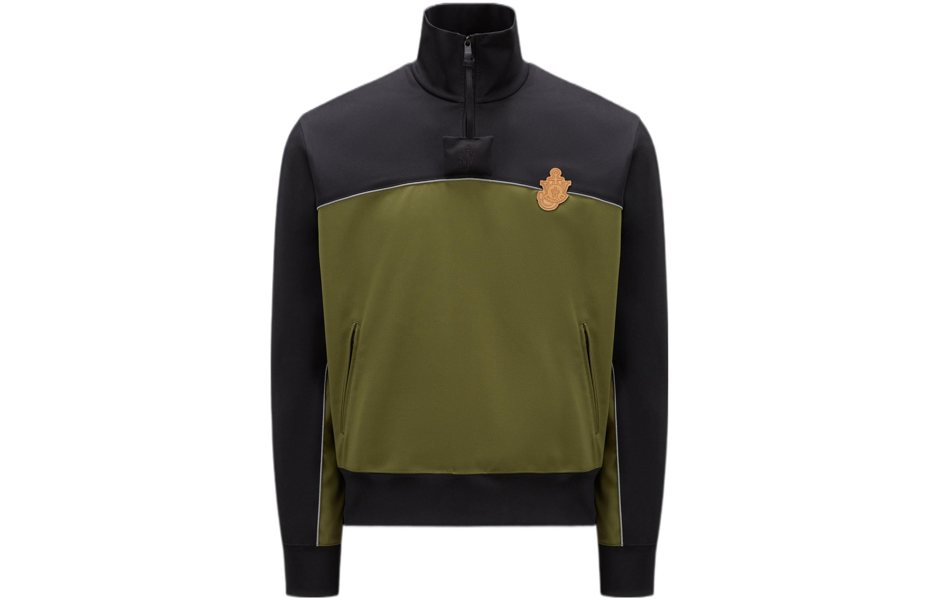 Moncler JW Anderson SS23 Colorblock Half-Zip Polo Sweatshirt Unisex Green I109E8G00004M2683999