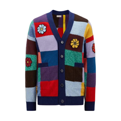 Moncler JW Anderson SS23 Floral Patchwork Cashmere Cardigan Unisex I109E9B00001M2726P74