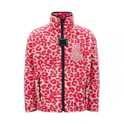 Moncler JW Anderson SS23 Leopard Fleece Jacket Unisex Pink. I109E8G00002M2684500