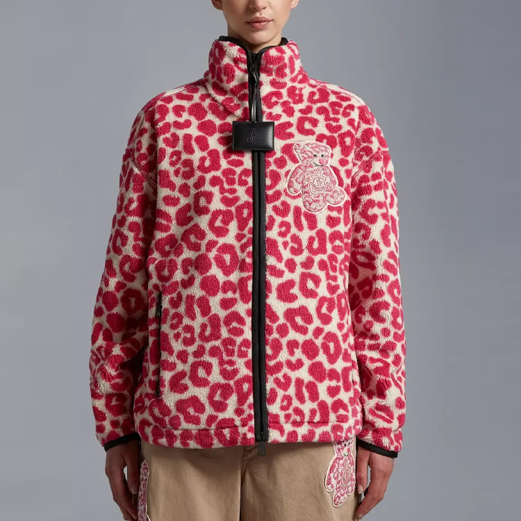 Moncler JW Anderson SS23 Leopard Fleece Jacket Unisex Pink. I109E8G00002M2684500 圖 3