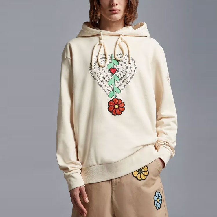 Moncler JW Anderson SS23 Logo Crochet Hoodie Unisex - Khaki. I109E8G00003M2682040 圖 5