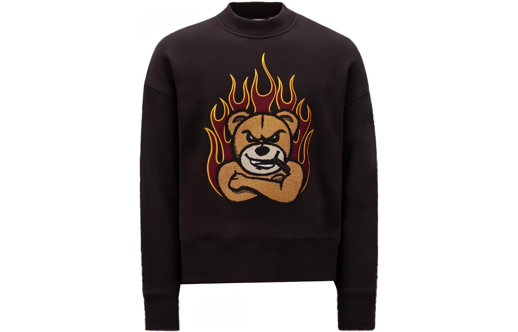 Moncler Palm Angels Flame Bear Jacquard Crewneck Sweatshirt Unisex H209L8G00009M2513999