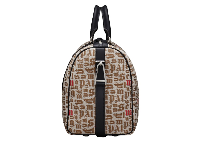 Order 몽클레르 x 팜앤젤스 로고 자카드 더플백 (베이지/블랙) 
