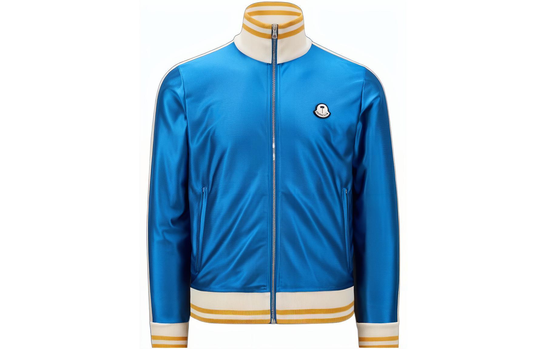 Moncler Palm Angels Waterproof Glossy Logo Zip Jacket Blue Unisex H209L8G00002M252273L