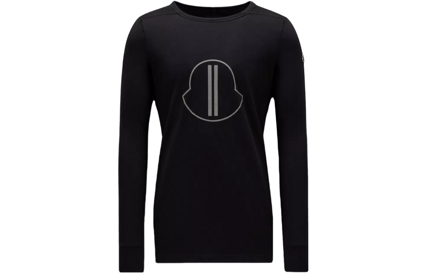 Order Moncler x Rick Owens FW23 Baju Lengan Panjang Unisex Cetakan Logo Hitam. I209N8D00002M3669999