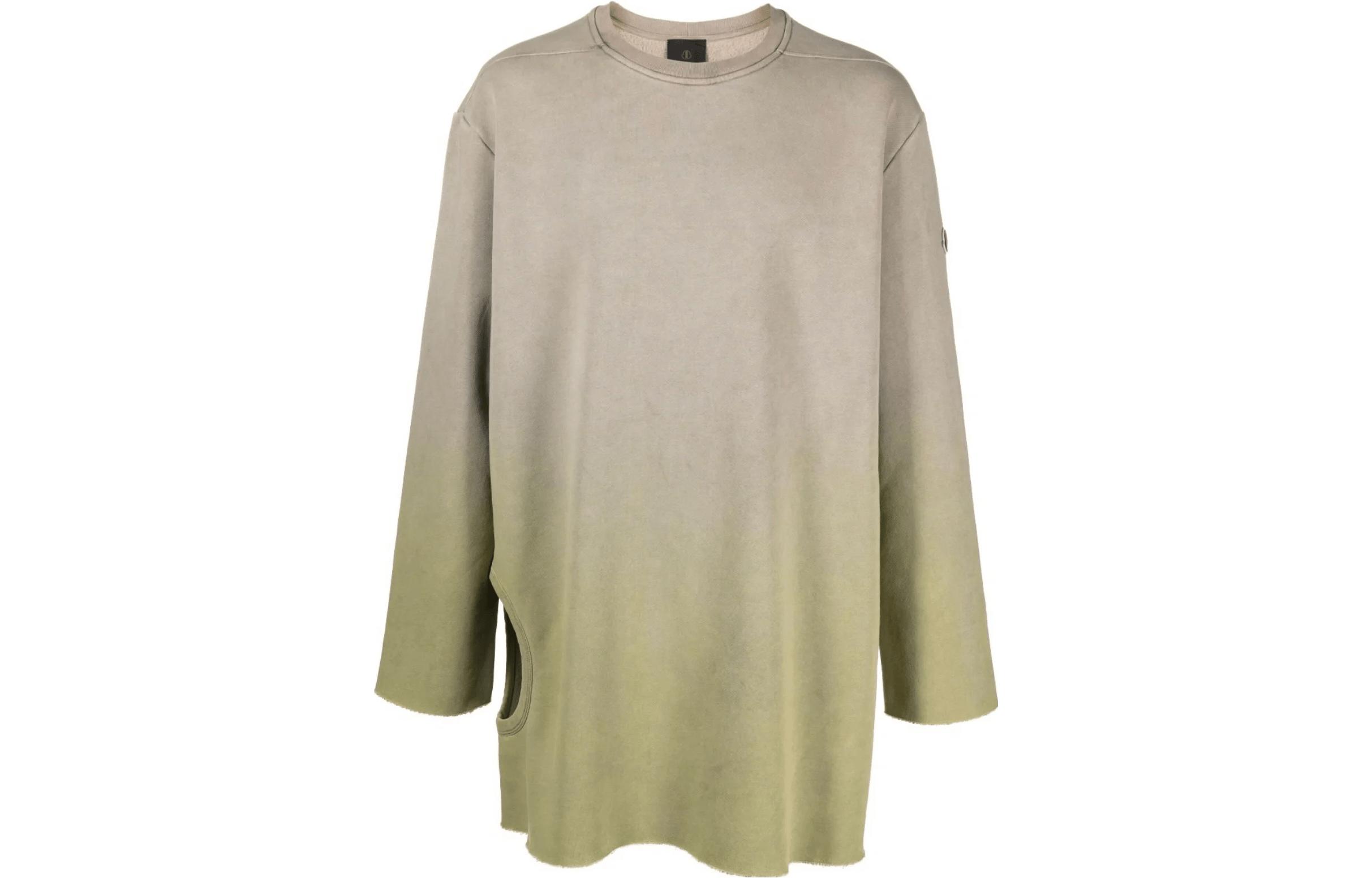 Order Moncler x Rick Owens FW23渐变镂空长袖圆领T恤 绿色 男女同款 I209N8G00002M3850117