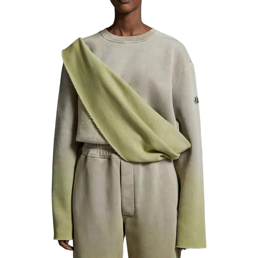 Purchase Moncler x Rick Owens FW23渐变镂空长袖圆领T恤 绿色 男女同款 I209N8G00002M3850117