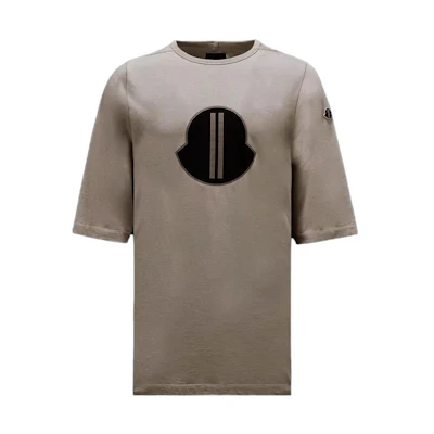 Moncler Rick Owens FW23 Logo Print Brown Unisex Crewneck T-Shirt. I209N8C00001M366923Q