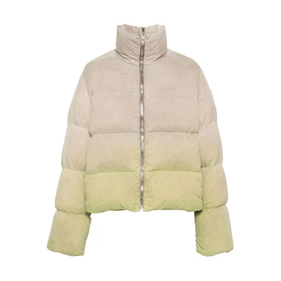 Moncler Rick Owens Solayan Cyclopic Acid Wash Turtleneck Puffer Jacket Sand. I209N1A00005M373428D