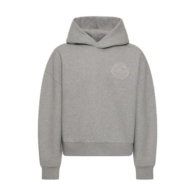 Moncler Roc Nation SS24 Unisex Grey Hoodie with Chest Logo I209W8G00007809KX984