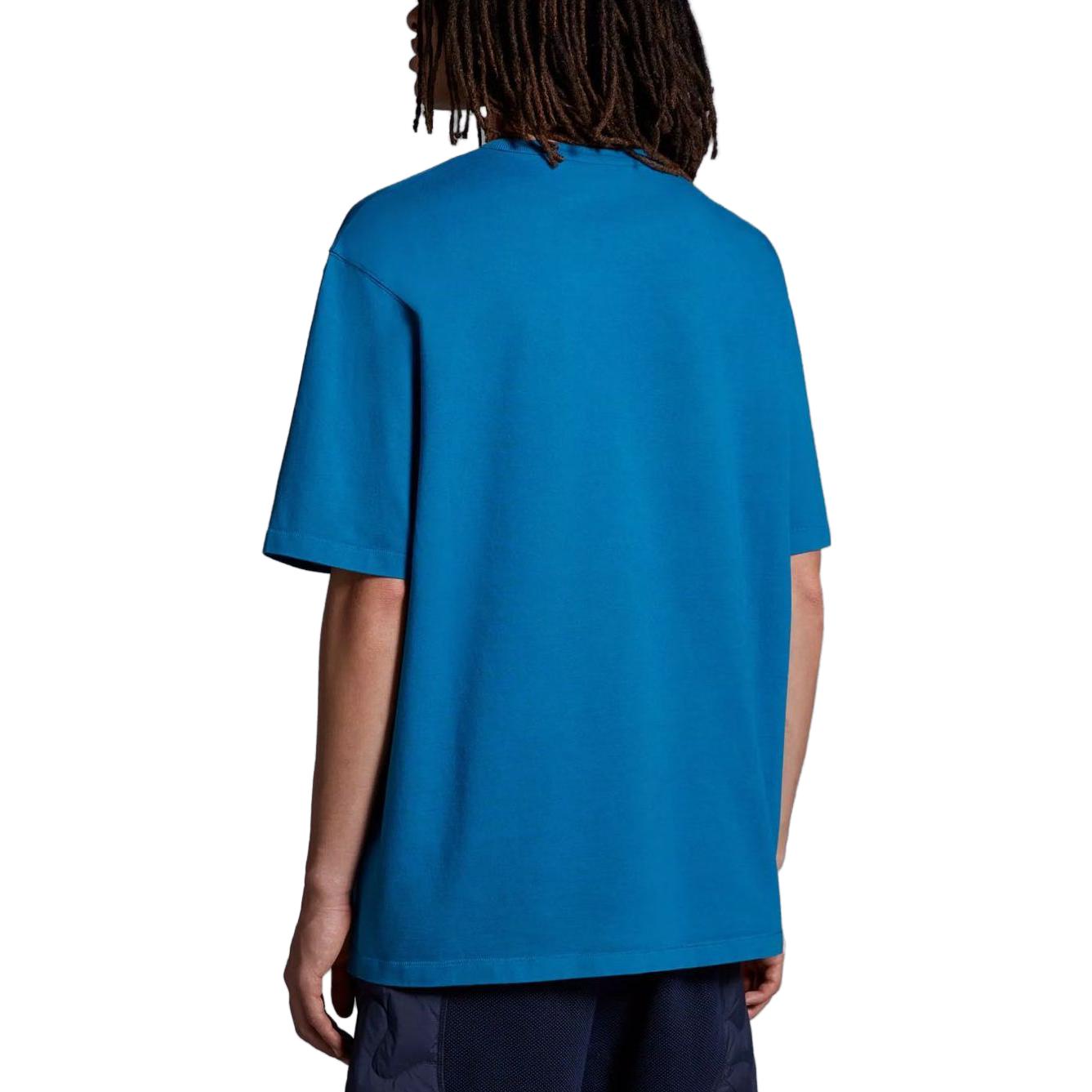 Shop Camiseta Unisex Moncler x Salehe Bembury FW23 Azul con Logo Estampado I209D8C00001M3236778