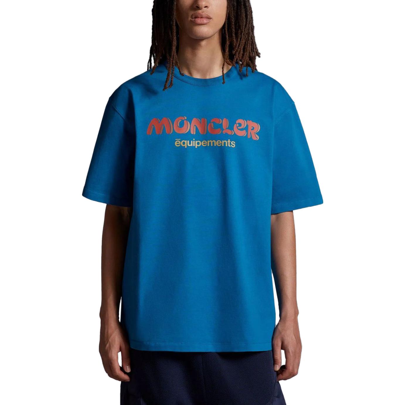 Purchase Camiseta Unisex Moncler x Salehe Bembury FW23 Azul con Logo Estampado I209D8C00001M3236778