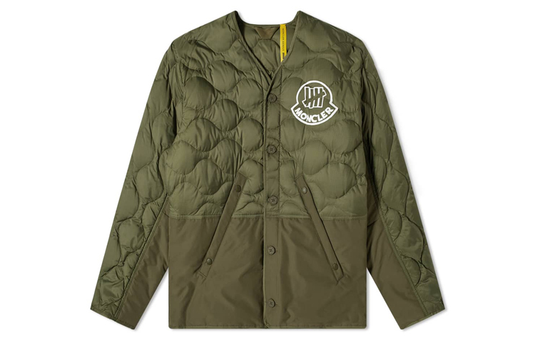 Order Moncler x UNDEFEATED Green Quilted V-Neck Utility Jacket for Men 1B52410C0642833