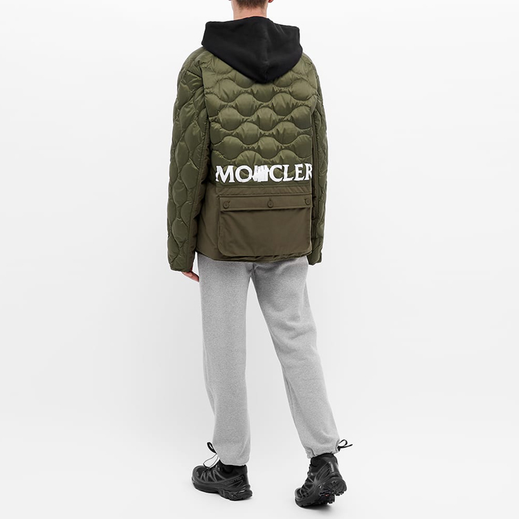 Purchase Moncler x UNDEFEATED Green Quilted V-Neck Utility Jacket for Men 1B52410C0642833