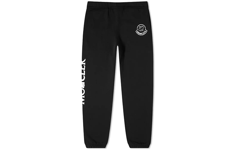 Moncler x UNDEFEATED Logo Print Moisture-Wicking Knitted Sweatpants Black Unisex F20928H70210V8187999