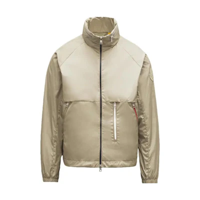 Moncler Zip-Up Stand Collar Jacket Ivory Color G10921B7110068352