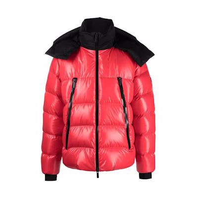 Moncler Zubair Colorblock Hooded Down Jacket Orange Red Mens. H20911A00197595OK454