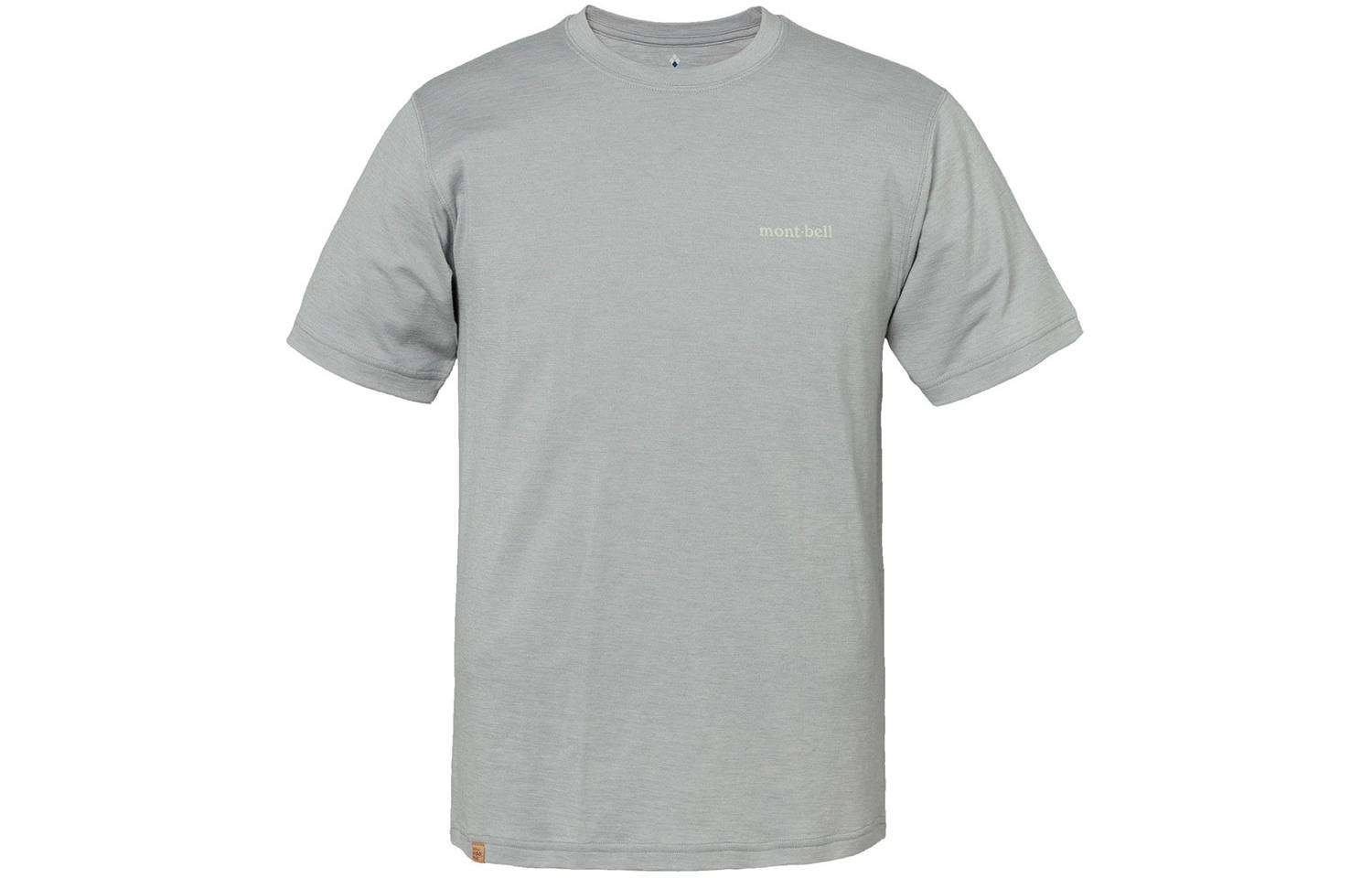 Montbell  Merino Wool Crew Neck Solid Short Sleeve T-Shirt 1114604