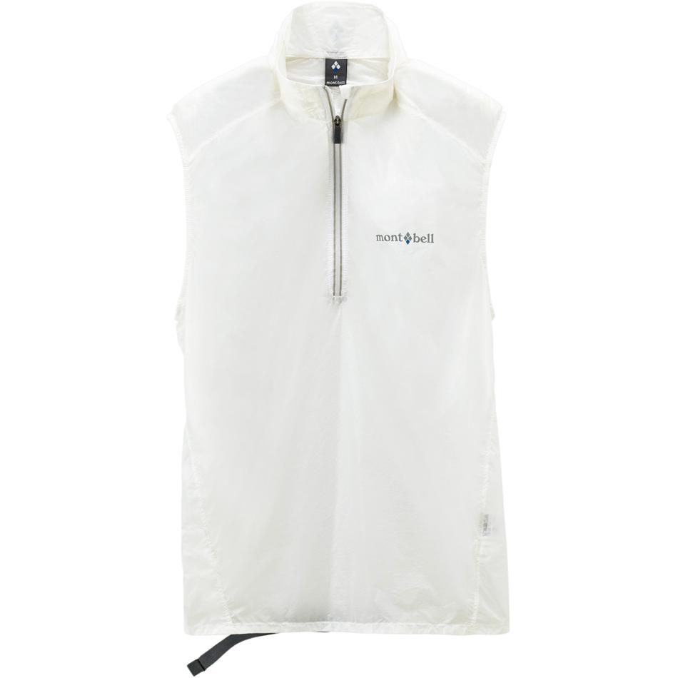 MONTBELL Logo Stand Collar Sleeveless Vest Unisex White 1130468