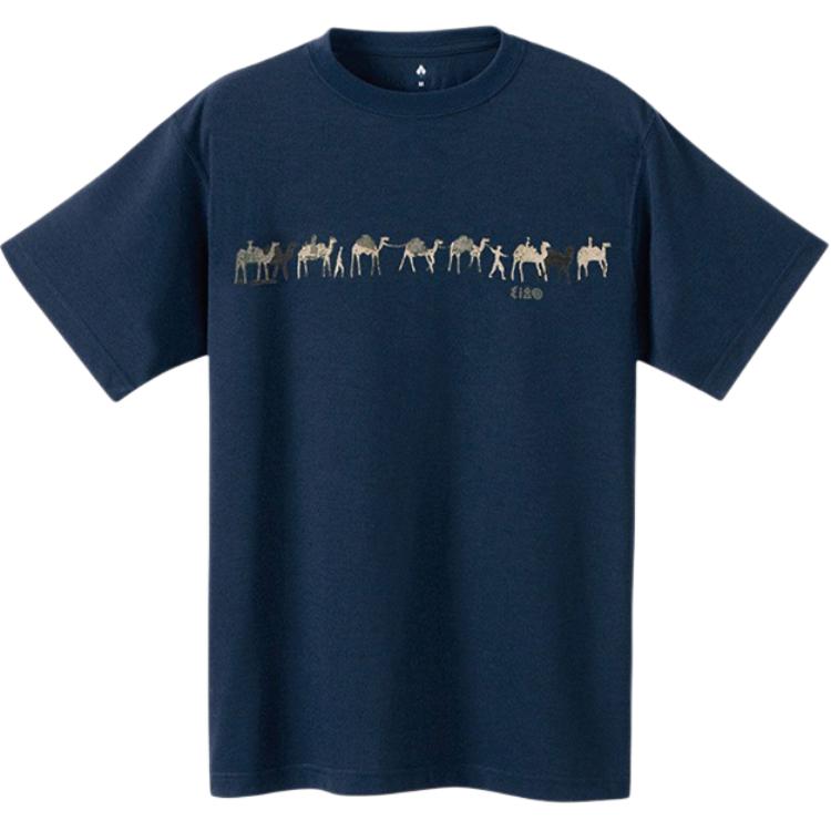 Montbell Quick-Dry Camel Graphic Outdoor Unisex Crew Neck Sports T-Shirt. 1114753