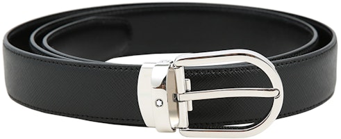 Montblanc Black Leather Belt 3cm - Business Casual Style. 112363 Montblanc Black Leather Belt 3cm - Business Casual Style. 112363