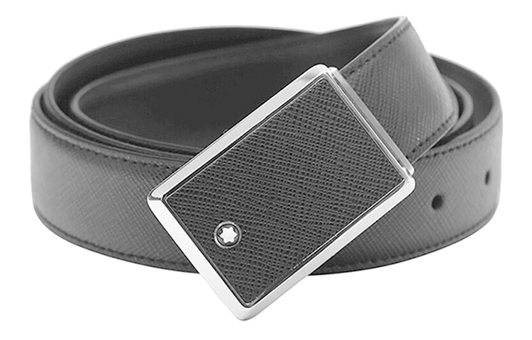 Purchase 萬寶龍 黑色皮帶 3公分寬 簡約設計 114421