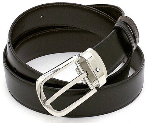 萬寶龍 黑色皮帶搭配不鏽鋼彎型扣,長度可調,寬3CM。 114412 Lookbook 萬寶龍 黑色皮帶搭配不鏽鋼彎型扣,長度可調,寬3CM。 114412
