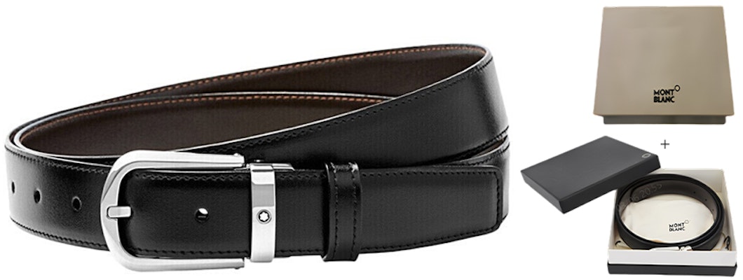 萬寶龍 黑色皮帶搭配不鏽鋼彎型扣,長度可調,寬3CM。 114412 Details for 萬寶龍 黑色皮帶搭配不鏽鋼彎型扣,長度可調,寬3CM。 114412