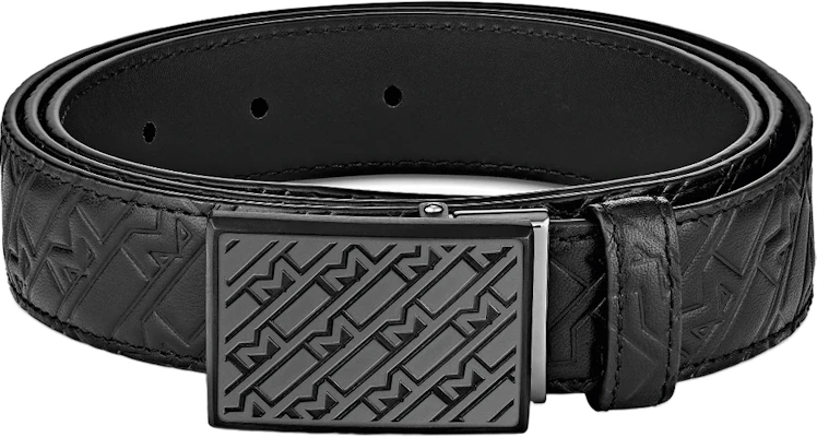 Montblanc Tali Pinggang Kulit Hitam dengan Buckle Besi "M" Ukir, Lebar 3cm. MB129450 Order Montblanc Tali Pinggang Kulit Hitam dengan Buckle Besi "M" Ukir, Lebar 3cm. MB129450