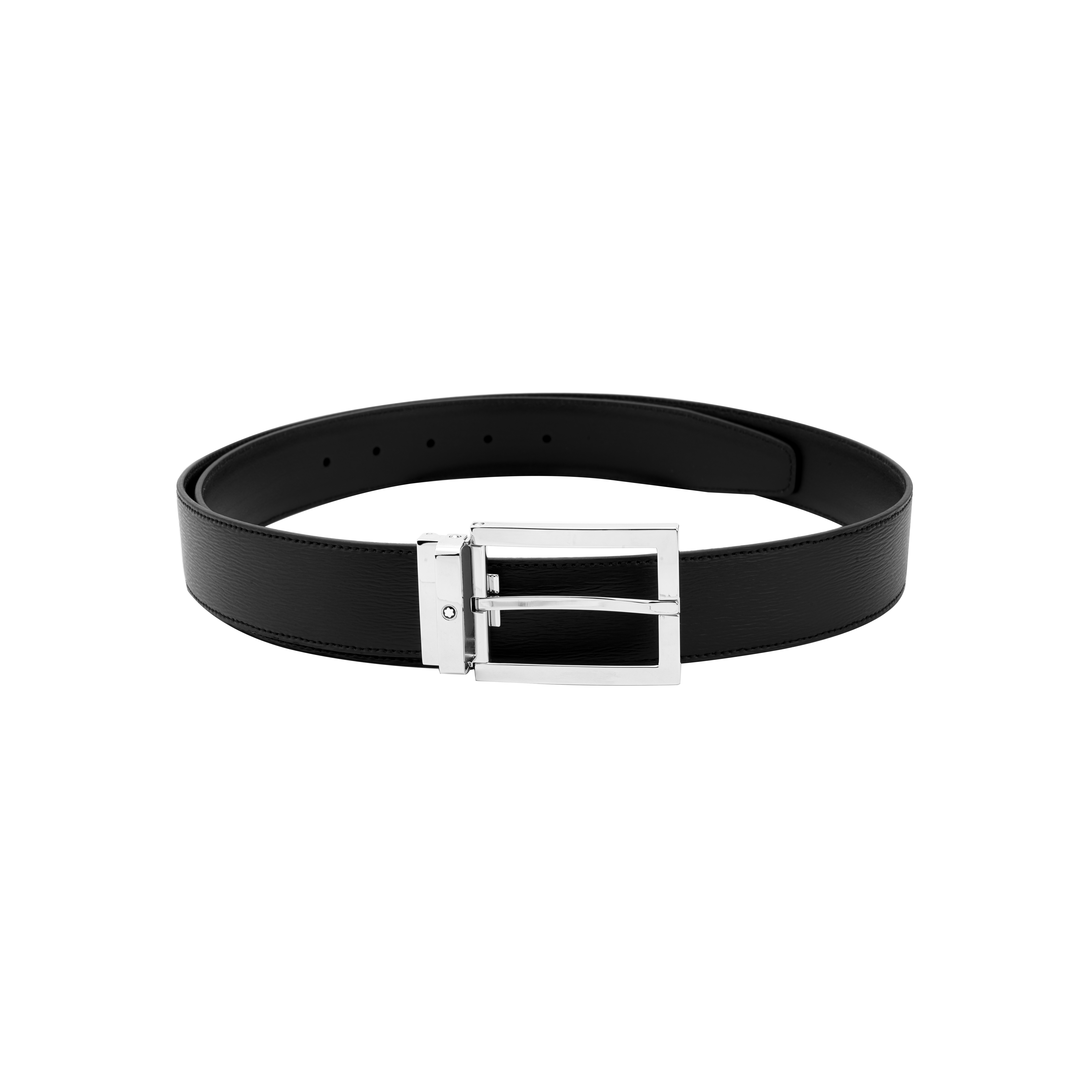 Order 萬寶龍 黑色皮帶搭配鋼製針扣，寬度3.5公分。 114435