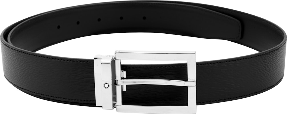 萬寶龍 黑色皮帶搭配鋼製針扣,寬度3.5公分。 114435 Order 萬寶龍 黑色皮帶搭配鋼製針扣,寬度3.5公分。 114435