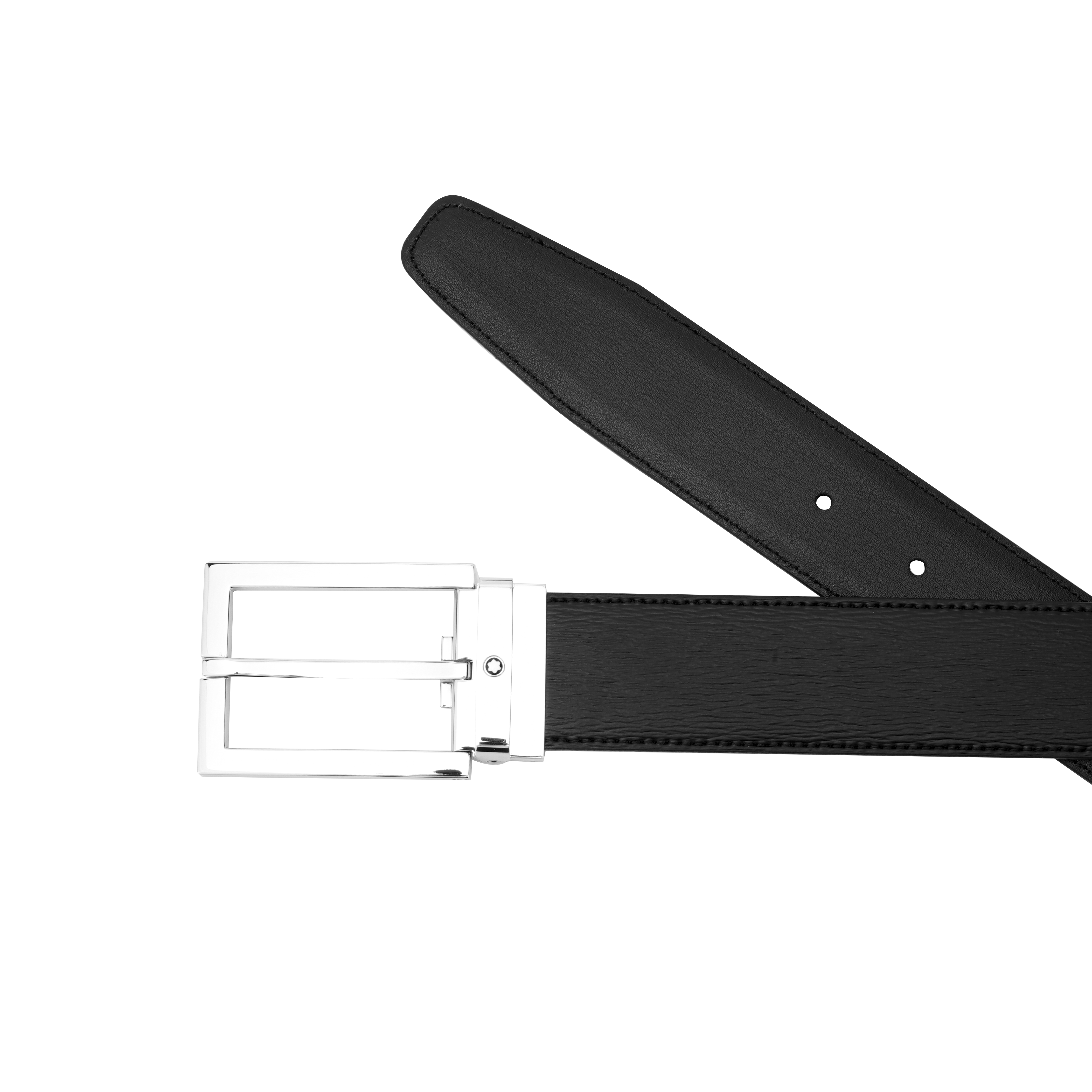 Purchase 萬寶龍 黑色皮帶搭配鋼製針扣，寬度3.5公分。 114435