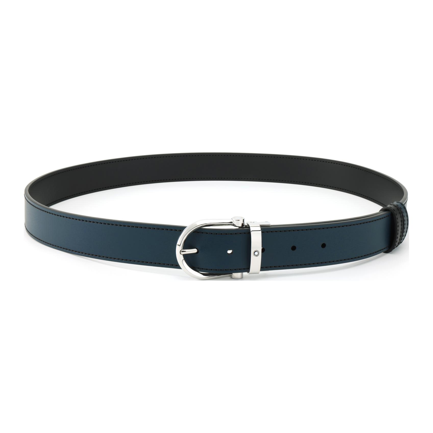 Montblanc  Black Leather Pin Buckle Belt 3.5cm Wide. MB128784 圖 3